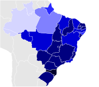 Estados do Brasil por porcentagem de crianças e adolescentes fora da escola (7 a 14 anos).svg