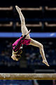 Image 11 Lauren Mitchell Photo: Steven Rasmussen; edit: Keraunoscopia Australian artistic gymnast Lauren Mitchell (b. 1991) performing a layout step-out on the balance beam during the 41st World Artistic Gymnastics Championships in London, United Kingdom, on 14 October 2009; at the Championships, Mitchell won two silver medals, one for the balance beam and another for floor exercises. Since her first medal in 2007, Mitchell has placed in the World Championships, World Cup, and Commonwealth Games, and competed in two Olympic Games. More selected pictures