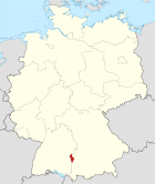 Dütschlandcharte, Position vom Landkreis Neu-Ulm fürighobe