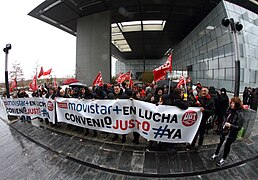 Manifestación trabajadores de Movistar+ por conflicto laboral, 03.jpg