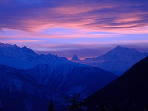 sunset at Matterhorn