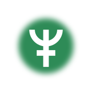Symbol on a sea-green background