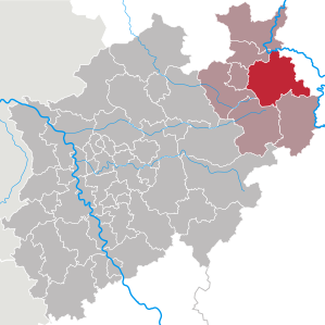 Lage des Kreis Lippe in Nordrhein-Westfalen (anklickbare Karte)