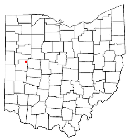 Location of Jackson Center, Ohio