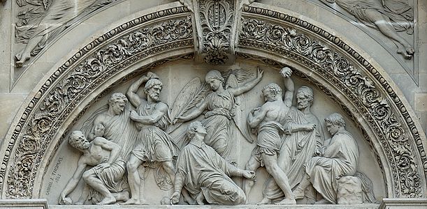 Lapidarea Sfântului Ștefan (1863), Paris, Biserica Saint-Étienne-du-Mont, portal.