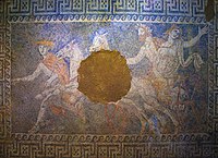 Мозаика из гробницы в Амфиполисе, изображающая похищение Персефоны Плутоном, IV век до н. э.
