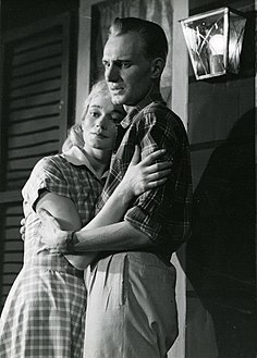 Ulla Smidje och Stig Gustavsson i Urladdning på Helsingborgs stadsteater 1955.