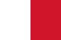 Neoficiální maltská vlajka (~1903–1943) Poměr stran: 2:3