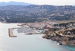 Zicht op Moraira vanop de Cap d'Or