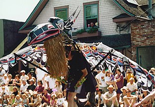 Raven costume, Fremont Solstice Parade