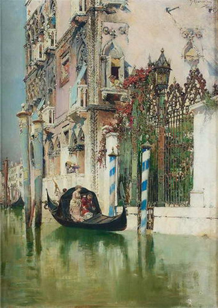 Jeune femme au balcon (Venise) (1919)