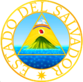 Escudo del Estado del Salvador, dentro de la Confederación de Centroamérica (1842-1845)