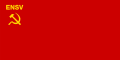 Vlajka Estonské SSR (1940–1941, 1944–1953) Poměr stran: 1:2