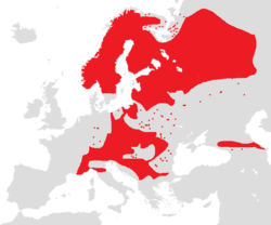 Distribución natural en Europa