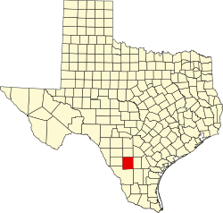 La Salle County na mapě Texasu