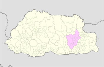 Location of Thangrong Gewog