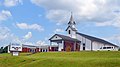 Church picture with part of my car window at bottom left