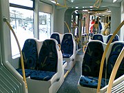 Interieur van de tramtrein