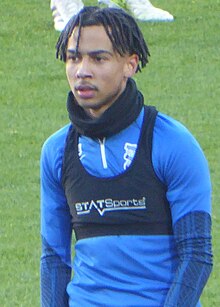 Young man in football kit