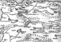 «Белая Русь» (Rossia Bianca) паміж Вялікім Ноўгарадам і Халмагорамі на карце Джыралама Рушэлі (Венецыя), 1561