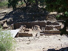 Side view of a caldarium (hot room), West Baths