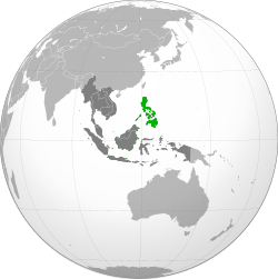 Location of Philippines (green) in ASEAN (dark grey)  –  [Legend]
