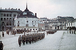 Militærparade i Viipuri den 31. august 1941 efter at byen var blevet generobret