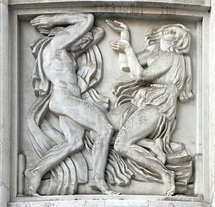 La Danse, bas-relief on the façade of the Théâtre des Champs-Élysées by Antoine Bourdelle (1912)