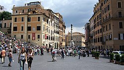 Pogled na Piazza di Spagna i Španjolske stepenice