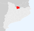 Położenie comarci Baixa Ceranya na mapie Katalonii.