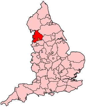Графство Ланкашир на карте