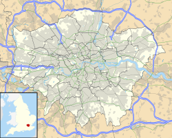 Ligging van Londense Tower op 'n kaart (Groter Londen)