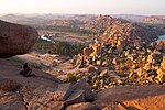 Gambar mini seharga Gambar:Hampi, India, Rocky landscape of Hampi, Granite rocks of Matanga Hill.jpg