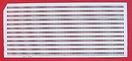 Punch card with all holes punched