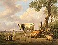 Landschap met vee 1825 door Jan van Ravenswaay (1789-1869)