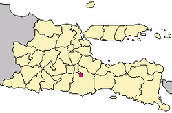 Location within East Java