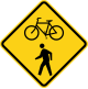 Zeichen W11-15 Fahrräder & Fußgänger