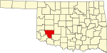 State map highlighting Kiowa County