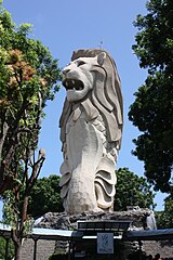 Merlion na wyspie Sentosa