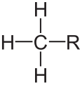 Deutsch: Struktur eines Methylrests English: Structure of an Methyl residue