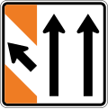 (TW-11) Lane management (lane exiting to the left)