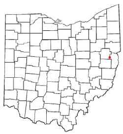 Location of Amsterdam, Ohio