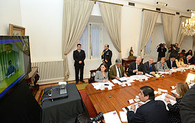 Presidenta Bachelet lideró reunión de emergencia por desastre en Valparaíso 02.JPG