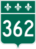 Route 362 marker