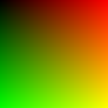 RGB image displaying all 65536 possible colors by varying red and green values