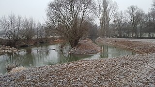 … sowie neu angelegte Flussgabelung