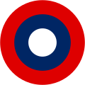United States 1918 to 1919 American Expeditionary Force Three-tone red, blue, and white roundel used only in Europe