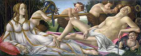 『ヴィーナスとマルス』(1483年、ナショナル・ギャラリー、ロンドン)