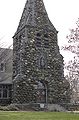 Stone steeple of Christ Episcopal Church