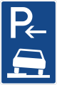 Zeichen 315-51 Parken halb auf Gehwegen in Fahrtrichtung links (Anfang)